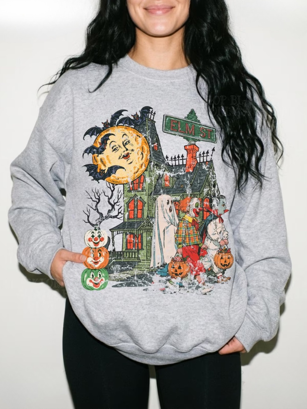 Ashgrey Halloween Elm St. Graphic Sweatshirt